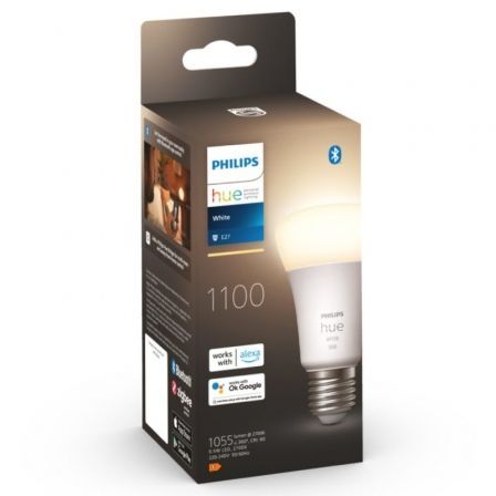Bombilla Led Inteligente Philips Hue A60/ Casquillo E27/ 9.5W/ 1100 Lúmenes/ 2700K/ Precisa Philips Hue Bridge Bombilla Led Inteligente Philips Hue A60/ Casquillo E27/ 9.5W/ 1100 Lúmenes/ 2700K/ Precisa Philips Hue Bridge